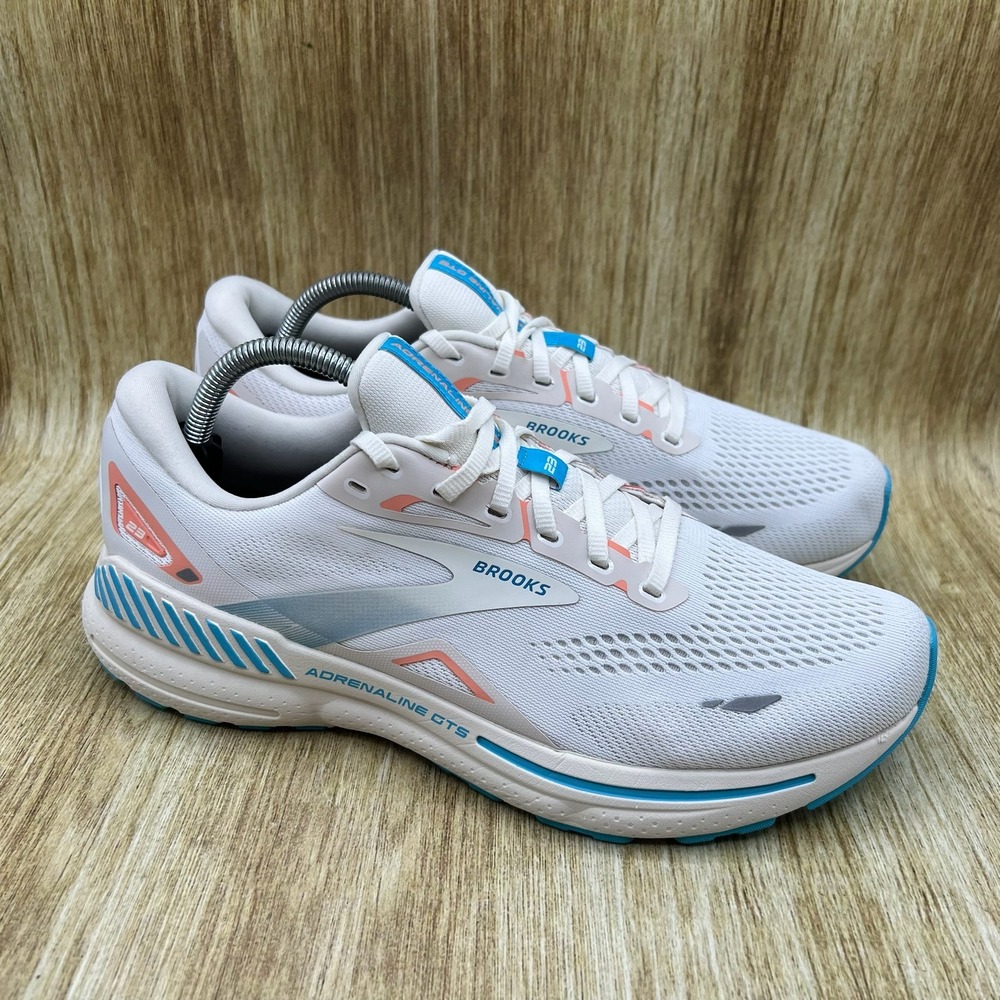 Brooks Adrenaline GTS 23 Women's Size 11 Coconut Papaya Blue Shoes 1203811B152